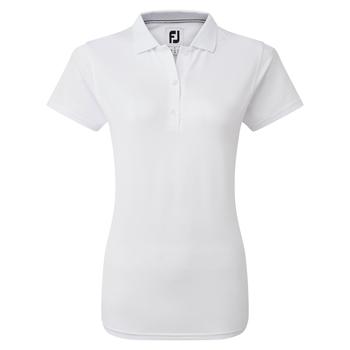 FootJoy Ladies Stretch Pique Solid Golf Polo Shirt - White - main image