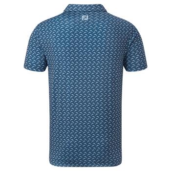 FootJoy Leaping Dolphins Lisle Print Golf Polo Shirt - Ink - main image