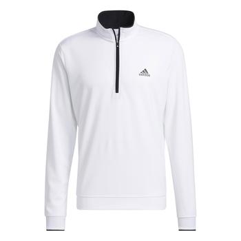 adidas Lightweight Zip Golf Sweater - White