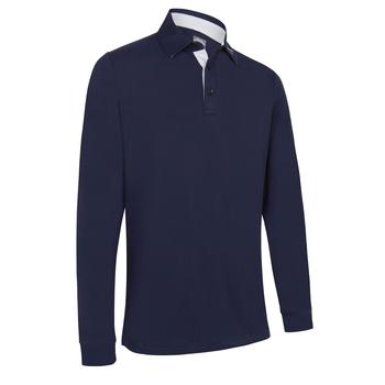 Callaway Long Sleeve Performance Tour Logo Golf Polo - Navy - main image