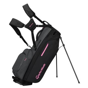 Gold Gear Direct - TaylorMade FlexTech Crossover Golf Stand Bag - Grey/Neon Pink