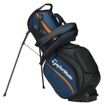 TaylorMade Qi4D Tour Golf Stand Bag - Black/Deep Blue/Orange - main image