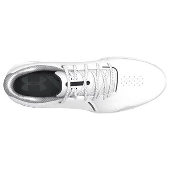 Under Armour Charged Draw RST Wide E Golf Shoes - White/Black  - main image