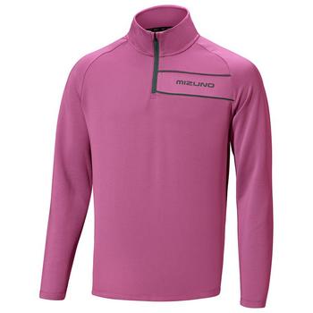 Mizuno Box Quarter Zip Golf Sweater Orchid