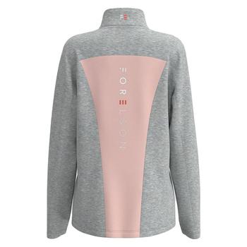 Forelson Moreton Ladies 1/4 Zip Mid Layer - Grey/Pink - main image