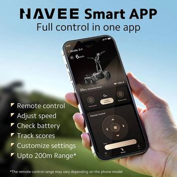 NAVEE Birdie 3 Electric Remote Golf Trolley - Extended Lithium - main image