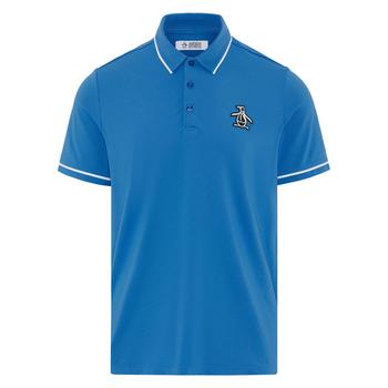 Original Penguin Heritage Piped Golf Polo - Nebulas Blue - main image