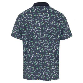 Original Penguin Pete N The Course Print Golf Polo - Black Iris - main image