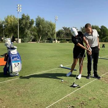  The Swing Plate Golf Trainer with Alignment Sticks - main image