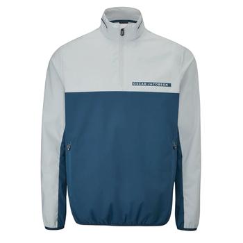 Oscar Jacobson Phoenix Half Zip Golf Jacket - Teal - main image