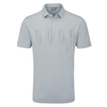 Ping Arizona Cactus Print Golf Polo Shirt - Pearl Grey - main image