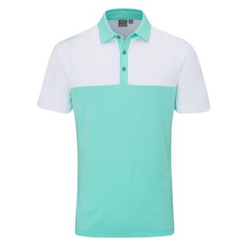 Gold Gear Direct - Ping Bodi Colourblock Golf Polo Shirt - Aruba Blue/White