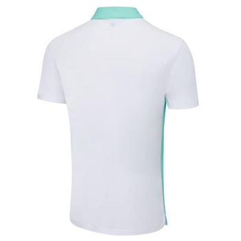 Ping Bodi Colourblock Golf Polo Shirt - Aruba Blue/White - main image