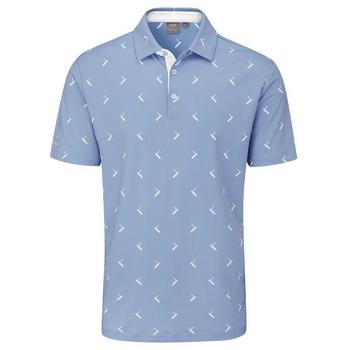 Ping Gold Putter Printed Golf Polo Shirt - Spring Blue - main image