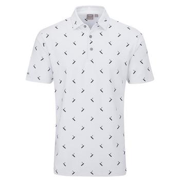 Ping Gold Putter Printed Golf Polo Shirt - White/Navy - main image