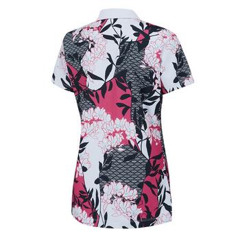 Ping Ladies Rumour Printed Golf Polo - Pink Blossom/White - main image