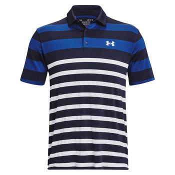 Under Armour Playoff 3.0 Stripe Golf Polo Shirt - Midnight Navy - main image