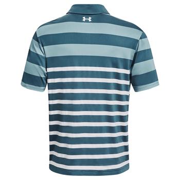 Under Armour Playoff 3.0 Stripe Golf Polo Shirt - Static Blue - main image