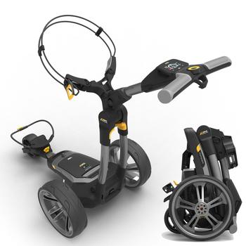 PowaKaddy CT6 EBS GPS Gun Metal Electric Golf Trolley - 18 Hole Lithium with FREE Powakaddy Cart Bag - main image