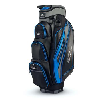 PowaKaddy Prem Tech Golf Cart Bag 2024 - Gun Metal/Blue - main image