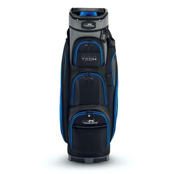 PowaKaddy Prem Tech Golf Cart Bag 2024 - Gun Metal/Blue - main image