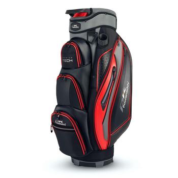 PowaKaddy Prem Tech Golf Cart Bag 2024 - Gun Metal/Red - main image