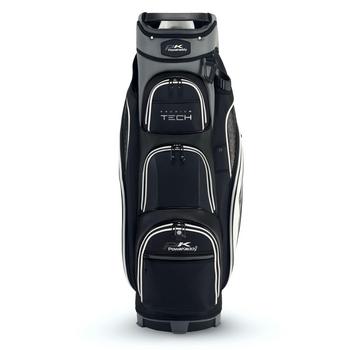 PowaKaddy Prem Tech Golf Cart Bag 2024 - Gun Metal/White - main image