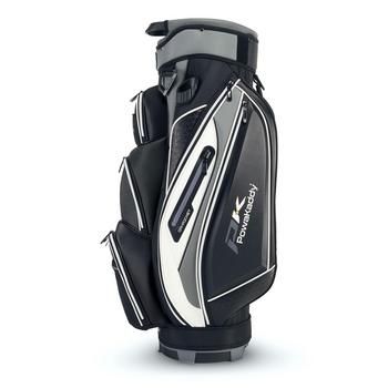 PowaKaddy Prem Tech Golf Cart Bag 2024 - Gun Metal/White - main image