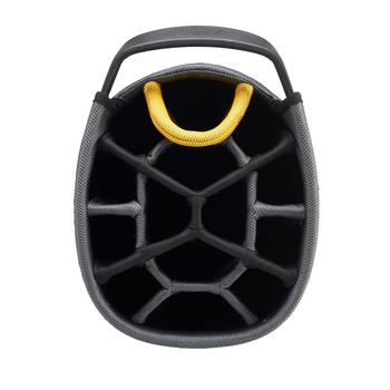 PowaKaddy Prem Tech Golf Cart Bag 2024 - Gun Metal/Yellow - main image