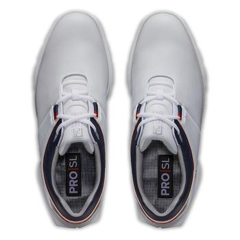 FootJoy Pro SL Golf Shoe - White/Navy/Red - main image