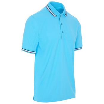 ProQuip Striped Collar Golf Polo Shirt - Azure Blue - main image