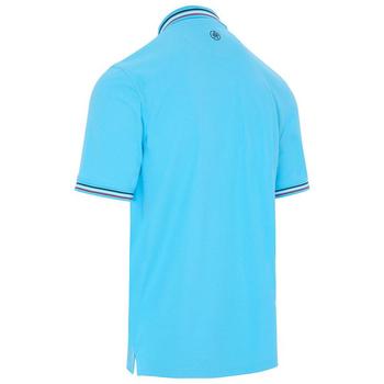 ProQuip Striped Collar Golf Polo Shirt - Azure Blue - main image