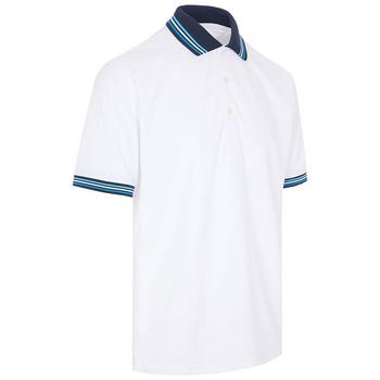 ProQuip Striped Collar Golf Polo Shirt - White/Navy - main image