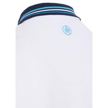 ProQuip Striped Collar Golf Polo Shirt - White/Navy - main image