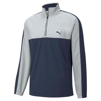 Puma Riverwalk Woven Golf Wind Jacket - High Rise/Navy Blazer - main image