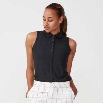 Rohnisch Womens Swing SL Polo Shirt - Black Model Front - main image
