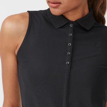Rohnisch Womens Swing SL Polo Shirt - Black Pleated Collar - main image