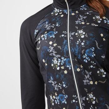 Rohnisch Heat Full Zip Women's Golf Sweater - Yellow Garden Zip Details - main image