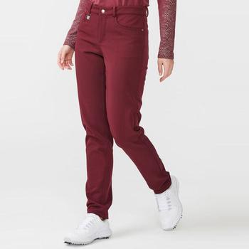 Rohnisch Heat Women's Golf Trouser - Burgundy Model Shot 1 - main image