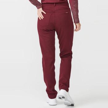 Rohnisch Heat Women's Golf Trouser - Burgundy Model Shot 2 - main image