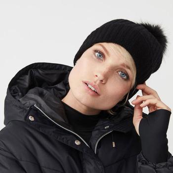 Rohnisch Pompom Beanie Golf Hat - Black Model Shot 1 - main image