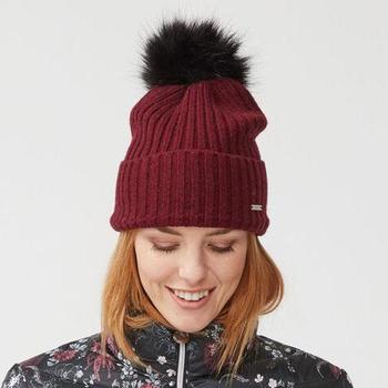 Rohnisch Pompom Beanie Golf Hat - Burgundy Model Shot 1 - main image