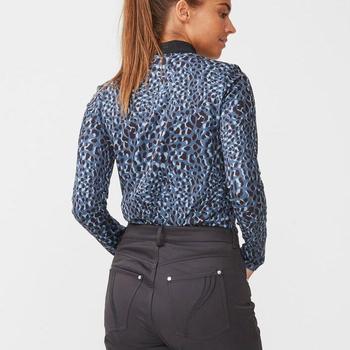 Rohnisch Spot Women's Golf Polo Shirt - Dusty Blue Spot Model Shot 2 - main image
