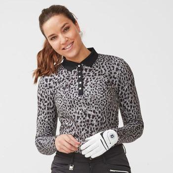 Rohnisch Spot Women's Golf Polo Shirt - Greige Spot Model Shot 3 - main image
