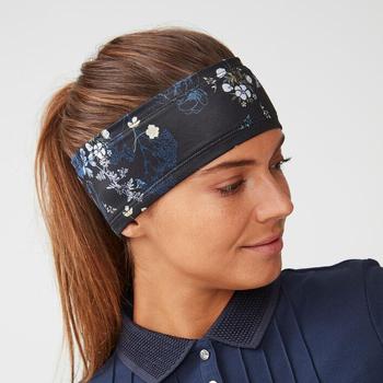 Rohnisch Women's Golf Active Head Band - Yellow Garden Model Shot 1 - main image