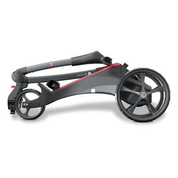 Side image of a folded Motocaddy s1 trolley - main image