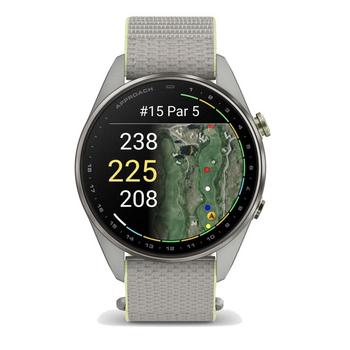 Garmin Approach S72 GPS Golf Smart Watch (47mm) - Silver/Citron - main image