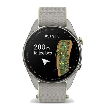 Garmin Approach S72 GPS Golf Smart Watch (47mm) - Silver/Citron - main image