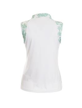 Green Lamb Piper Sleeveless Trim Polo - White / Green - main image