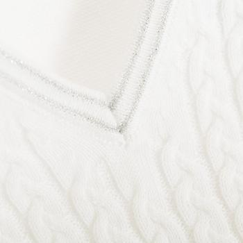 Green Lamb Brid Cable Sweater - White - main image